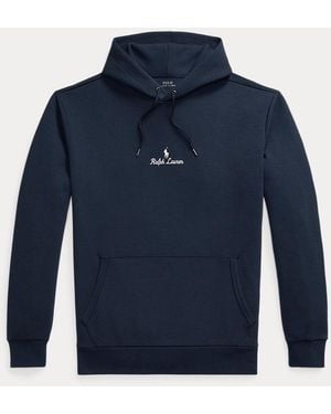 Ralph Lauren Logo Double-Knit Hoodie - Blue