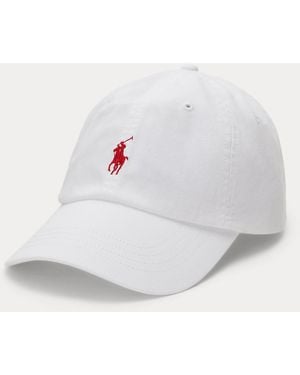 Ralph Lauren The Iconic Cotton Chino Ball Cap - White
