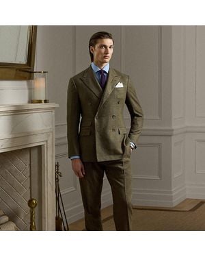 Ralph Lauren Traje Kent De Mezcla De Lana Con Cuadros - Verde