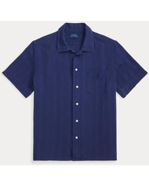 Polo Ralph Lauren Classic-Fit Freizeithemd Aus Korbgewebe - Blau