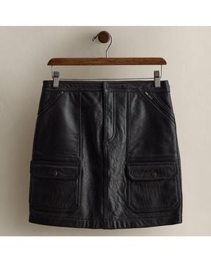 Ralph Lauren C. 1997 Leather Miniskirt - Black