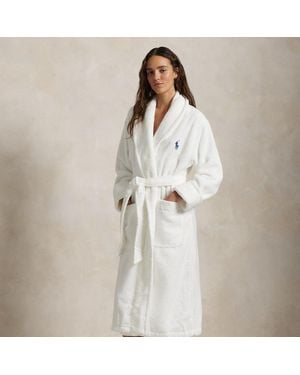 Polo Ralph Lauren Bata De Rizo De Algodón Con Polo Bear - Blanco