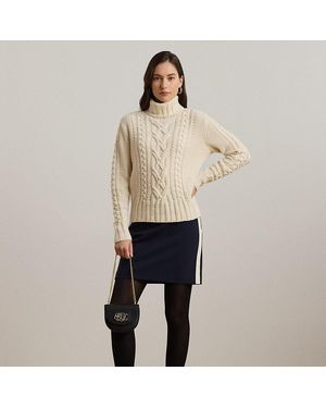 Ralph Lauren Ralph Lauren Two-Tone Pencil Miniskirt - Natural