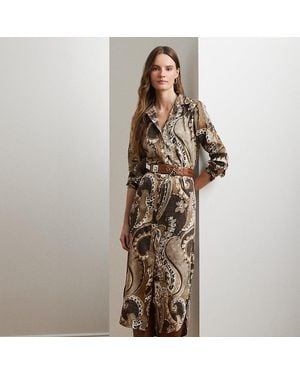 Ralph Lauren Ralph Lauren Paisley Twill Shirtdress - Brown