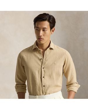 Polo Ralph Lauren Custom Fit Linen Shirt - Natural
