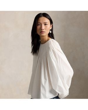 Polo Ralph Lauren Ralph Lauren Pintucked Cotton Shirt - White