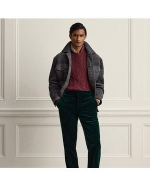 Ralph Lauren Gregory Hand-Tailored Velvet Trouser - Blue