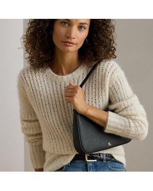 Ralph Lauren Mittelgroße Ledertasche Danni - Grau
