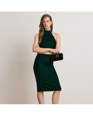 Ralph Lauren Samt-Cocktailkleid Mit Halbrollkragen - Grün