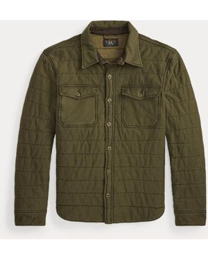RRL Quilted Jersey Overshirt - Green