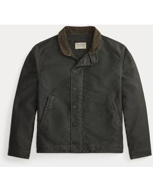 RRL Corduroy-Collar Cotton Deck Jacket - Black