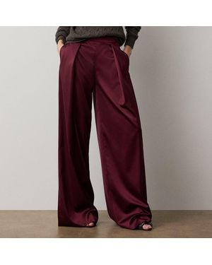 Ralph Lauren Satinhose Masina Mit Weitem Bein - Rot