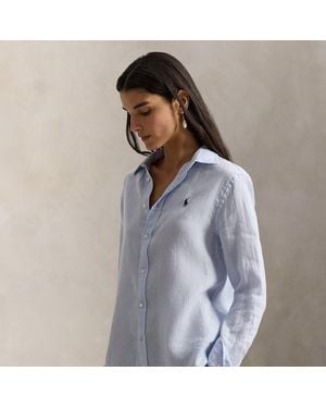 Ralph Lauren Classic Fit Linen Shirt - Blue
