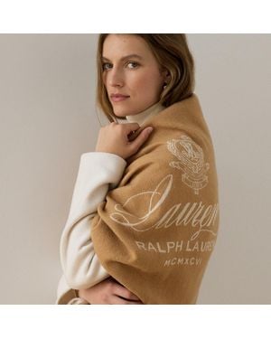 Ralph Lauren Jacquard-Wickelschal Mit Wappen - Braun