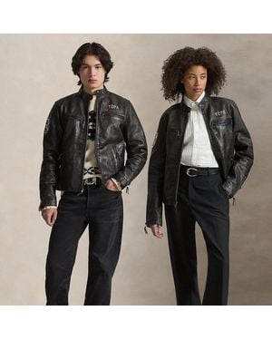 Polo Ralph Lauren Prl X Tópa Star Winds Leather Jacket - Black