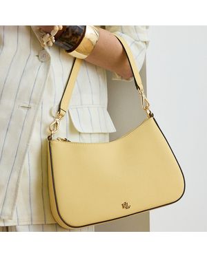 Ralph Lauren Bolso Cruzado Danni Mediano De Piel - Amarillo