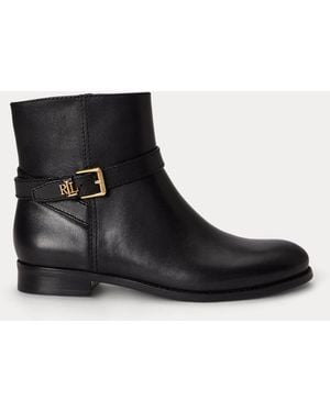 Ralph Lauren Brooke Ii Calfskin Bootie - Black