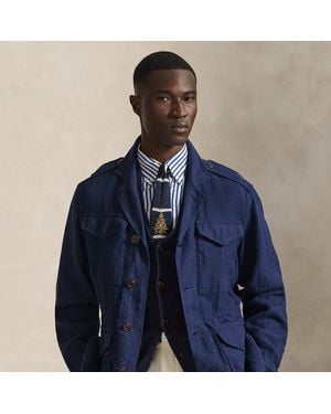 Polo Ralph Lauren The Baystones Linen Field Jacket - Blue