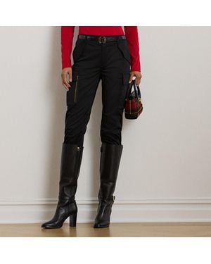 Ralph Lauren Cotton Sateen Cargo Pant - Black