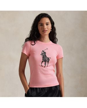 Polo Ralph Lauren Pony Cotton Crewneck Tee - Pink