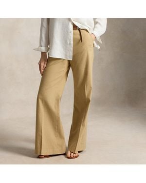 Ralph Lauren Beaton Stretch Cotton-Linen Trouser - Natural