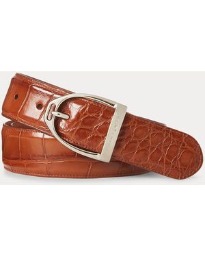 Ralph Lauren Alligator Belt - Brown