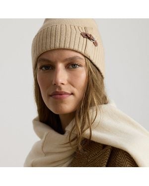 Ralph Lauren Ralph Buckle-Trim Knit Beanie - Brown