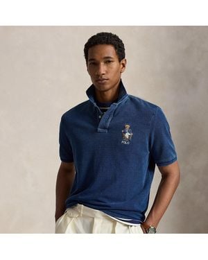 Polo Ralph Lauren Classic Fit Polo Bear Mesh Polo Shirt - Blue
