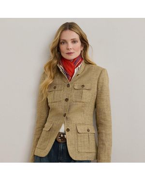 Ralph Lauren Herringbone Linen Jacket - Green