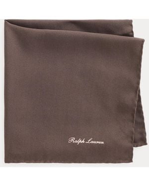 Ralph Lauren Silk Pocket Square - Brown