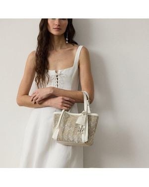 Ralph Lauren Tote RL 888 mini a spina di pesce - Multicolore