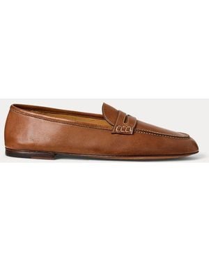 Ralph Lauren Collins Calfskin Penny Loafer - Brown