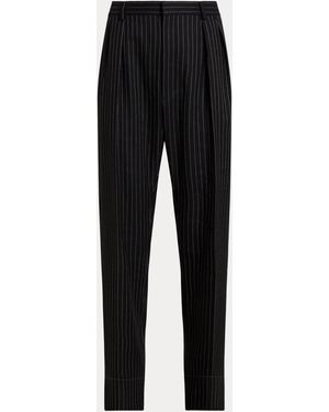 Ralph Lauren Glenn Handmade Rope-Stripe Trouser - Black