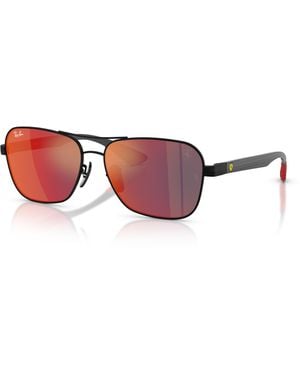 Ray-Ban Rb8336m Scuderia Ferrari Collection Zonnebrillen Montuur Grijs Glazen - Zwart