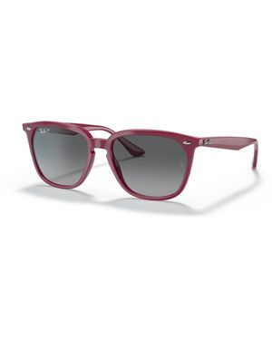 Ray-Ban Rb4362 Sunglasses Amaranth Frame Grey Lenses Polarized 55-18 - Multicolour