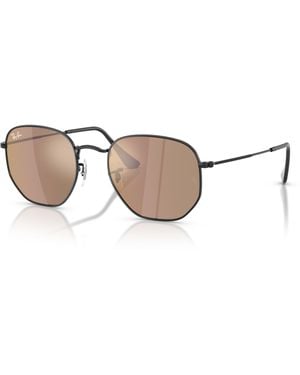 Ray-Ban Hexagonal flat lenses sonnenbrillen fassung braun glas - Schwarz