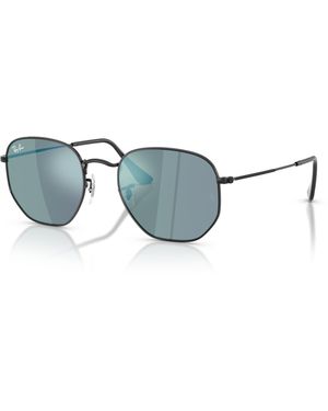 Ray-Ban Hexagonal flat lenses sonnenbrillen fassung blau glas - Schwarz