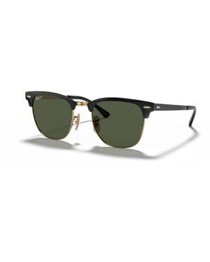 Ray-Ban Clubmaster metal sonnenbrillen fassung grün glas polarisiert - Schwarz