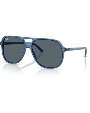 Ray-Ban Bill 4th Of July Limited Sunglasses Frame Blue Lenses - Black