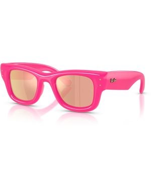 Ray-Ban Wayfarer puffer special collection gafas de sol montura marrón lentes - Negro