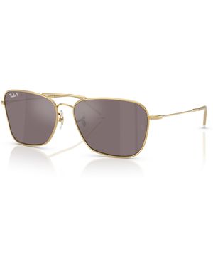 Ray-Ban Caravan reverse gafas de sol montura rosa lentes polarizados - Negro
