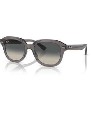Ray-Ban Rb4398f Erik Low Bridge Fit Square Sunglasses - Black
