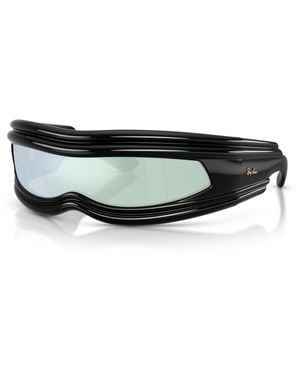 Ray-Ban Ultra Wrap 001 Next Generation Collection Sunglasses Frame Green Lenses - Black