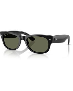Ray-Ban Mega Wayfarer Ii Sunglasses Frame Green Lenses Polarized - Black