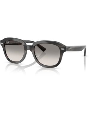 Ray-Ban Erik gafas de sol montura gris lentes - Negro