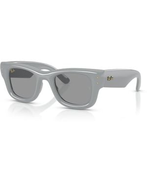 Ray-Ban Wayfarer Puffer Sunglasses Frame Gray Lenses - Black