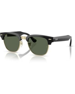 Ray-Ban Meta Audio Clubmaster Montuur Groen Glazen Ai Glasses - Zwart