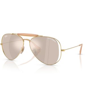 Ray-Ban The Outdoorsman By Dolce&gabbana Sunglasses Frame Gold Lenses - Black
