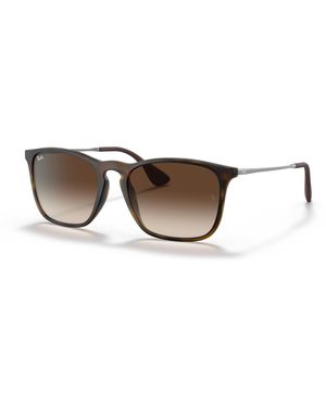 Ray-Ban Chris Sonnenbrillen Schwarz Fassung Grau Glas 54-18