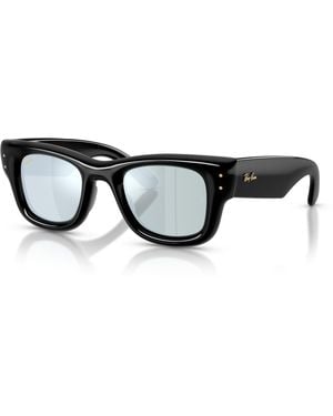 Ray-Ban Wayfarer puffer gafas de sol montura verde lentes - Negro